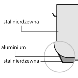 Garnek średni z pokrywką, stalowy, Ø 200 mm, V 4.4 l